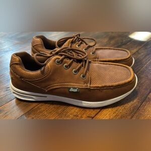 Bass Men's Tan Leather Boat Shoes